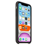 Apple MWVU2ZM/A Silikon Mikrofaser Cover Hülle für iPhone 11 - schwarz