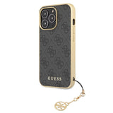 Guess 4G Charms Hülle Cover für iPhone 13 Pro Max -  Grau