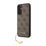 Guess 4G Charms Cover Hüllefür Samsung Galaxy A34 5G - Braun