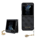 Guess 4G Charms Case Cover für Samsung Galaxy Z Flip 5 - Grau