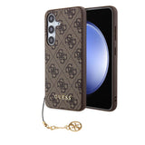 Guess 4G Charms Case Cover für Samsung Galaxy S24 - Braun