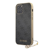 Guess 4G Charms Hülle Cover für iPhone 12/12 Pro 6.1 - Grau