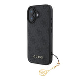 Guess 4G Charm Backcover Case für iPhone 16  - Grau