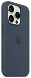 Apple MT1D3ZM/A Magsafe Silikon Cover Hülle für iPhone 15 Pro - Sturm Blau