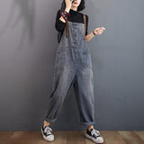 button jeans jumpsuit - 1