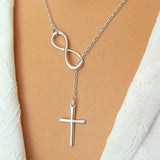 Infinite Faith Pendant – Gold Cross Necklace in 925 Sterling Silver