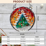 Acrylic Window Hanging Christmas Tree Ornament: Pine Wood Decoration