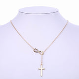 Infinite Faith Pendant – Gold Cross Necklace in 925 Sterling Silver