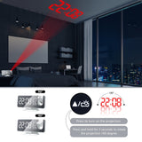 LED Digital Projection Clock with FM Radio & Adjustable Features