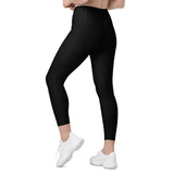 Leggings da yoga del Mar Nero Tropical femminile