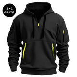 Cotton Dropped Shoulder Hooded Sweatshirt