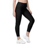 Leggings da yoga del Mar Nero Tropical femminile