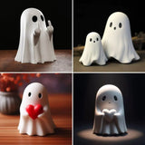 Halloween Middle Finger amor fantasma adornos