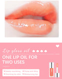 Moisturizing Lip Glow Oil - Cherry Seed Oil, Plumping & Hydrating Gloss