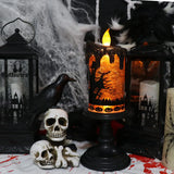 Halloween Skull Candle, Spooky Atmosphere, Eerie deco