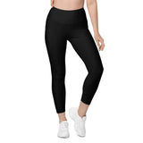 Leggings da yoga del Mar Nero Tropical femminile