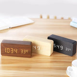 wooden digital alarm clock - 4