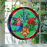 Acrylic Window Hanging Christmas Ornament: Pine Wood Decor Snow