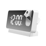 Digital Mirror Projection Alarm Clock with Time, Date & Temp Display