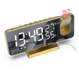 LED Digital Projection Clock with FM Radio & Adjustable Features