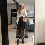 Donne Solid in stile coreano Skirt da donna