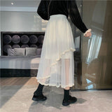 Donne Solid in stile coreano Skirt da donna