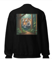 Tiger Head Sweatshirt Print Front, Back, Sidearm | Classic Fit, Unisex Cotton