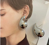 Ins Metal Cold Style Drop-shaped Earrings For Women