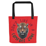 Spacious, Sturdy Tote Bag with print design - 15" x 15", Polyester fabric