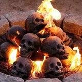 Fire Pit Skull, Halloween heat-resistant, Ceramic flame display