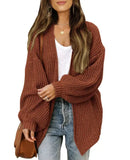 Loose Retro Sweater Coat Women's Mid-length Knitted Cardigan