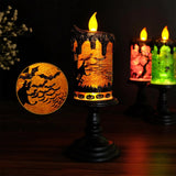 Halloween Skull Candle, Spooky Atmosphere, Eerie deco