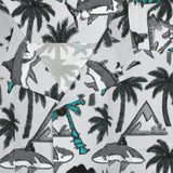 Men's Shark Infested Palms Hawaiian Shirt