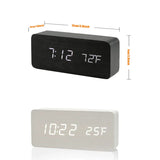 wooden digital alarm clock - 5