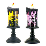 Halloween Skull Candle, Spooky Atmosphere, Eerie deco