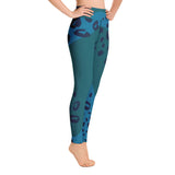 tropical leopard shark yoga leggings - 2